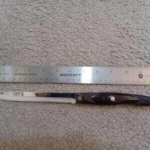 Cutco Petite Carver # 1729 Black swirl handle